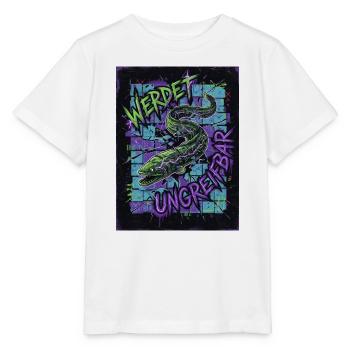 Metaphysik des Aals - Werdet ungreifbar - Stanley/Stella Kinder T-Shirt MINI CREATOR  - Weiß - Vorne - Maike (125cm)
