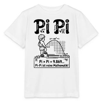 Parabel Pinkeln Mathematik Pi Pi Zahl  - Stanley/Stella Kinder T-Shirt MINI CREATOR  - Weiß - Vorne - Maike (125cm)