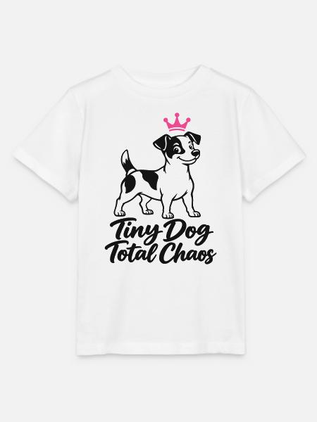 Jack Russell Tiny Dog Total Chaos - Stanley/Stella Kinder T-Shirt MINI CREATOR - Weiß