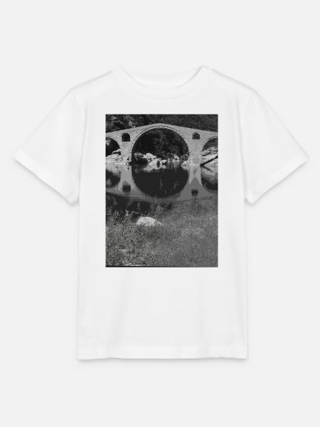 Alte Steinbrücke im Wald - Stanley/Stella Kinder T-Shirt MINI CREATOR - Weiß