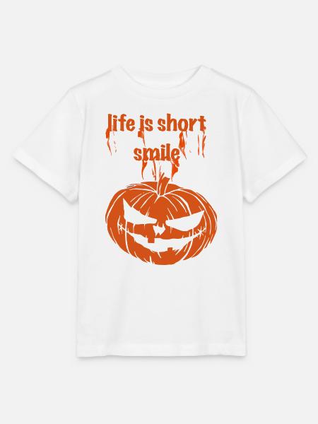 Das Leben ist kurz, lächle - Stanley/Stella Kinder T-Shirt MINI CREATOR  - Weiß