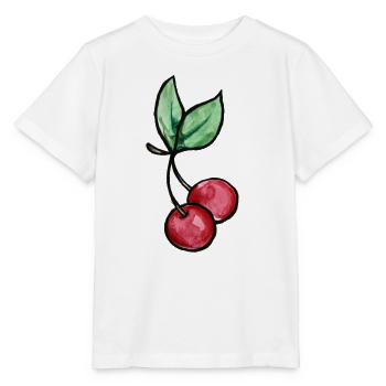 Aquarell-Kirschzweigdruck - Stanley/Stella Kinder T-Shirt MINI CREATOR  - Weiß - Vorne - Maike (125cm)