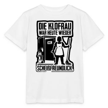Klofrau Scheissfreundlich WC Humor - Stanley/Stella Kinder T-Shirt MINI CREATOR  - Weiß - Vorne - Maike (125cm)