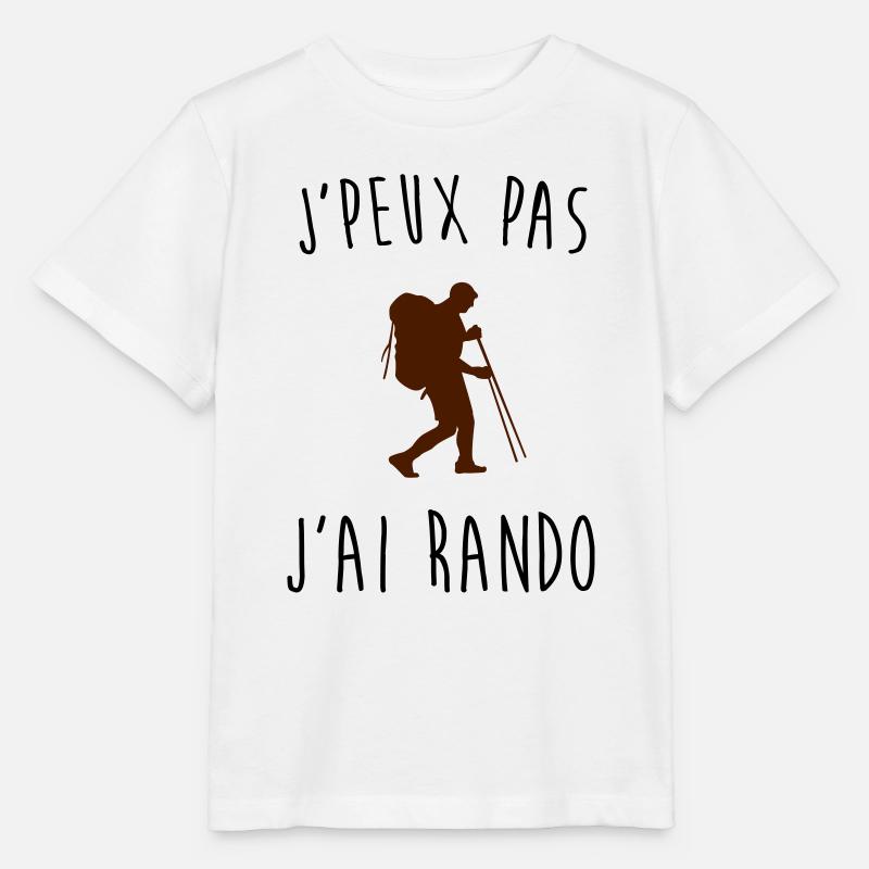 j'peux pas j'ai rando - T-shirt bio MINI CREATOR Stanley/Stella Enfant - blanc