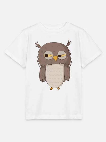 Kauz Eule - Stanley/Stella Kinder T-Shirt MINI CREATOR - Weiß