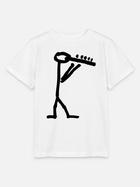 Musikant mit Querflöte - Stanley/Stella Kinder T-Shirt MINI CREATOR  - Weiß
