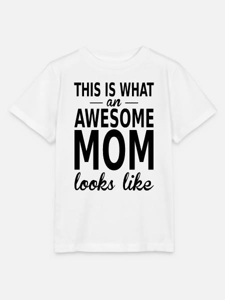 awesome mom - Stanley/Stella Kinder T-Shirt MINI CREATOR - Weiß