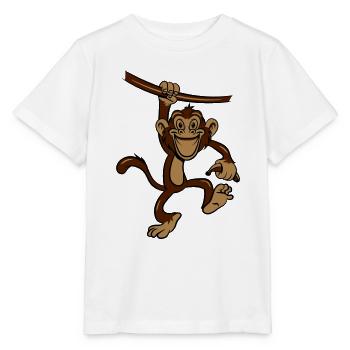 affe Liane banane - T-shirt bio MINI CREATOR Stanley/Stella Enfant - blanc - Devant - Maike (125cm)