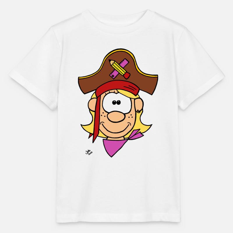 A school pirate - Stanley/Stella MINI CREATOR Kids’ T-Shirt - white