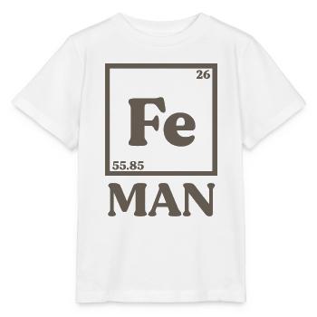 Chimie Iron Man - T-shirt bio MINI CREATOR Stanley/Stella Enfant - blanc - Devant - Maike (125cm)