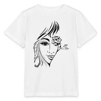 Blumige Stimmung - Stanley/Stella Kinder T-Shirt MINI CREATOR  - Weiß - Vorne - Maike (125cm)