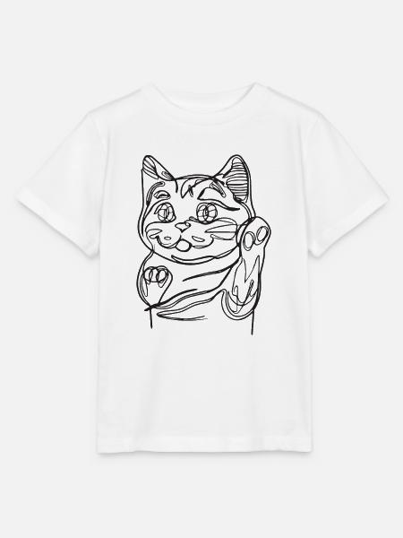 Glückskatzen-Talisman - Stanley/Stella Kinder T-Shirt MINI CREATOR - Weiß