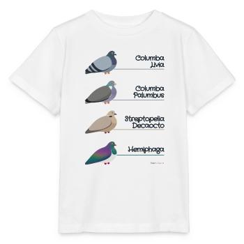 Lateinische Bezeichnung für Taube - Columba Livia - Stanley/Stella Kinder T-Shirt MINI CREATOR  - Weiß - Vorne - Maike (125cm)