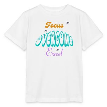 Fucus, Overcome, Excel typography - Stanley/Stella MINI CREATOR Kids’ T-Shirt - white - Front - Maike (125cm)