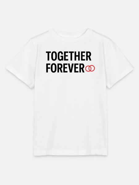 Connected Hearts Love Zitat Design - Stanley/Stella Kinder T-Shirt MINI CREATOR - Weiß