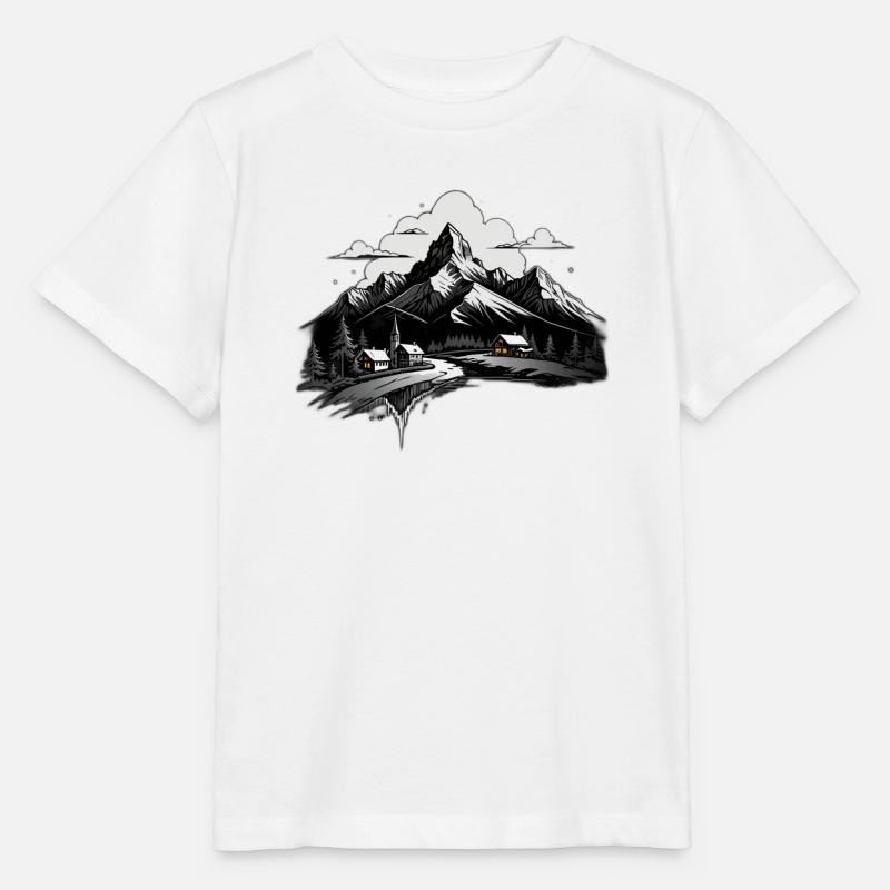 Schweizer Berge - Stanley/Stella Kinder T-Shirt MINI CREATOR  - Weiß