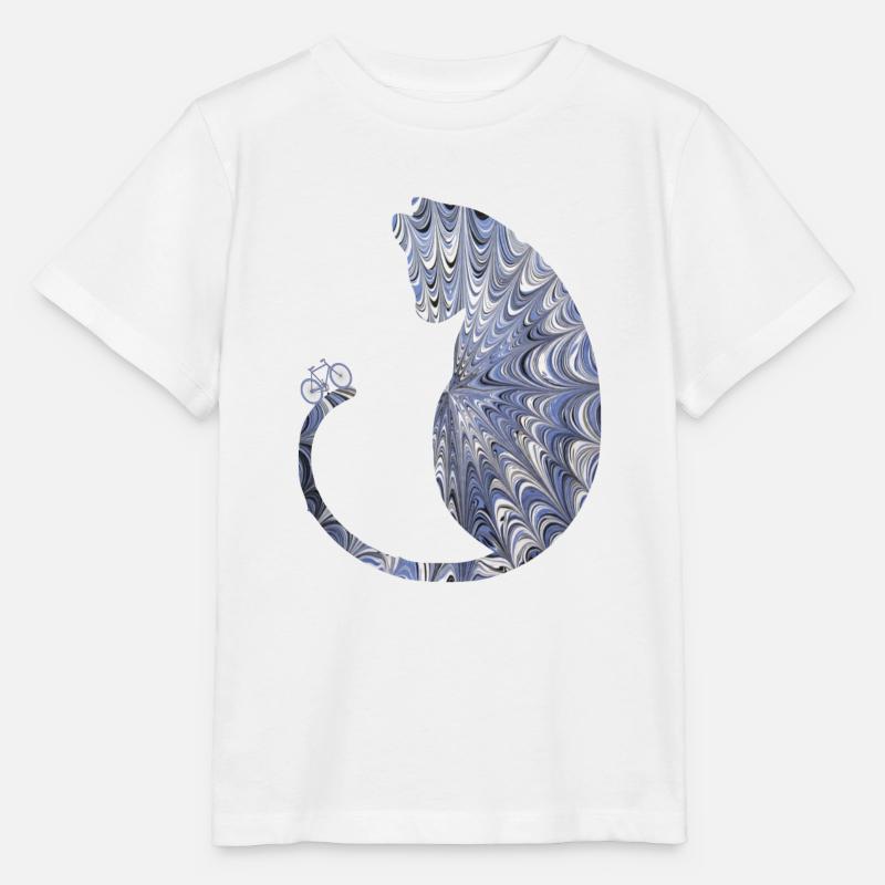 chat avec vélo ebru 44 - T-shirt bio MINI CREATOR Stanley/Stella Enfant - blanc