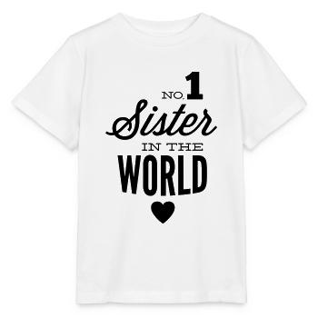 no1 sister of the world - Stanley/Stella MINI CREATOR Kids’ T-Shirt - white - Front - Maike (125cm)