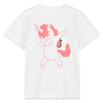 Dab Dancing Einhorn Dabbing Unicorn Tanz Kind - T-shirt bio MINI CREATOR Stanley/Stella Enfant - blanc - Devant - Maike (125cm)