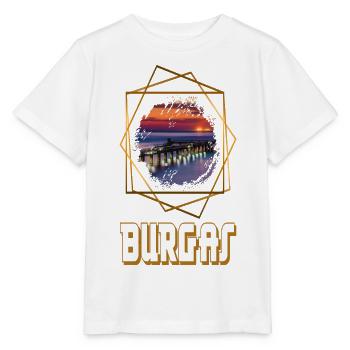 Burgas Bulgarie Ville Skyline Accueil Amour - T-shirt bio MINI CREATOR Stanley/Stella Enfant - blanc - Devant - Maike (125cm)