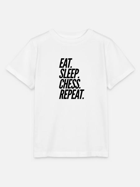 Eat Sleep Chess Repeat - Stanley/Stella Kinder T-Shirt MINI CREATOR - Weiß
