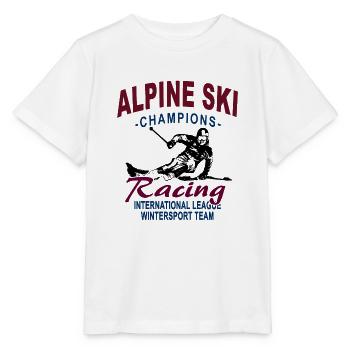 Alpine Ski - Stanley/Stella Kinder T-Shirt MINI CREATOR  - Weiß - Vorne - Maike (125cm)