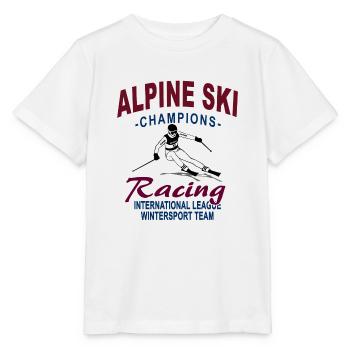 Ski alpin - ski alpin - slalom - skieurs - T-shirt bio MINI CREATOR Stanley/Stella Enfant - blanc - Devant - Maike (125cm)