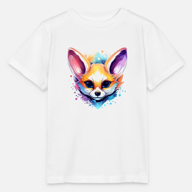 fennec coloré - T-shirt bio MINI CREATOR Stanley/Stella Enfant - blanc