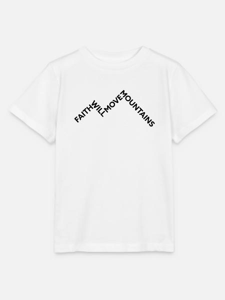 Faith will move Mountains - Stanley/Stella Kinder T-Shirt MINI CREATOR - Weiß