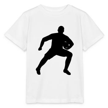 Joueur de rugby défendant le ballon - T-shirt bio MINI CREATOR Stanley/Stella Enfant - blanc - Devant - Maike (125cm)