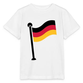 Gehisste Deutschlandfahne / German Flag (3c) - Stanley/Stella Kinder T-Shirt MINI CREATOR  - Weiß - Vorne - Maike (125cm)