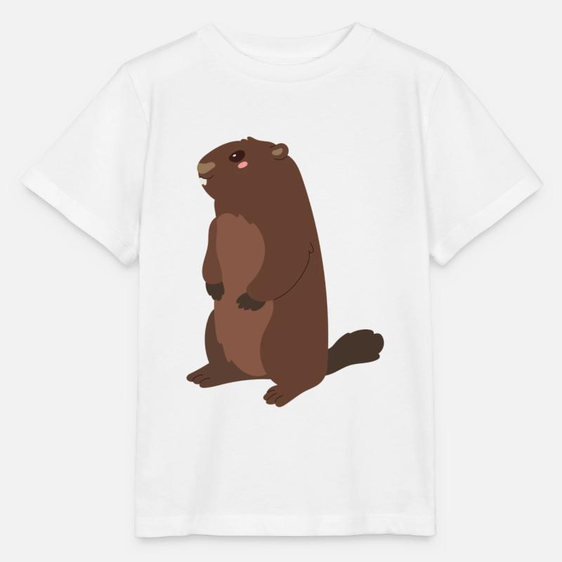 Marmotte - T-shirt bio MINI CREATOR Stanley/Stella Enfant - blanc