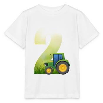 2 ans de tracteur anniversaire - T-shirt bio MINI CREATOR Stanley/Stella Enfant - blanc - Devant - Maike (125cm)