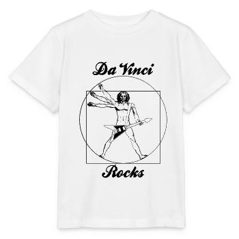 rock n roll Leonard de Vinci - Stanley/Stella Kinder T-Shirt MINI CREATOR  - Weiß - Vorne - Maike (125cm)