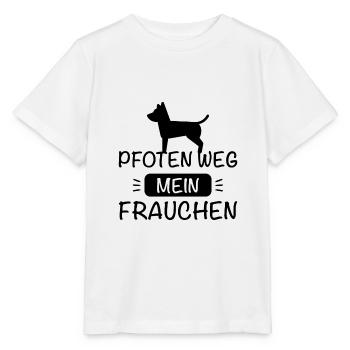 Pfoten weg - Mein Frauchen ! - Stanley/Stella Kinder T-Shirt MINI CREATOR  - Weiß - Vorne - Maike (125cm)