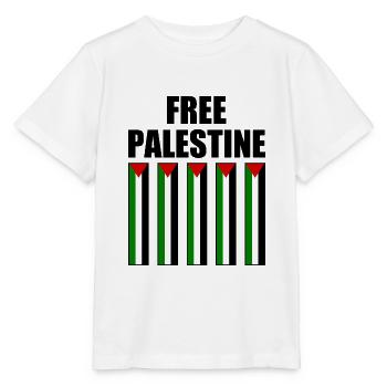 Free palestine - Stanley/Stella Kinder T-Shirt MINI CREATOR  - Weiß - Vorne - Maike (125cm)