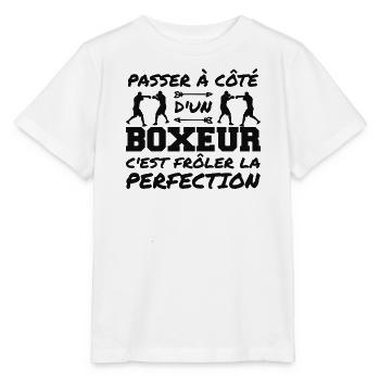 Perfection Boxeur Humour Boxe Homme - T-shirt bio MINI CREATOR Stanley/Stella Enfant - blanc - Devant - Maike (125cm)