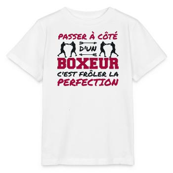 Perfection Boxeur Humour Boxe Homme - T-shirt bio MINI CREATOR Stanley/Stella Enfant - blanc - Devant - Maike (125cm)