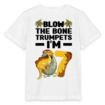 Kindergeburtstag Dinosaurier - Stanley/Stella Kinder T-Shirt MINI CREATOR  - Weiß - Vorne - Maike (125cm)