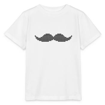Pixel Moustache - T-shirt bio MINI CREATOR Stanley/Stella Enfant - blanc - Devant - Maike (125cm)