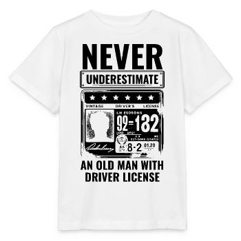 Never Underestimate An Old Man With Driver License - Stanley/Stella MINI CREATOR Kids’ T-Shirt - white - Front - Maike (125cm)