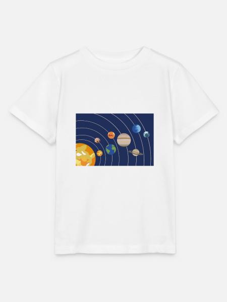 Sonnensystem Sonne Planeten Umlaufbahnen - Stanley/Stella Kinder T-Shirt MINI CREATOR - Weiß