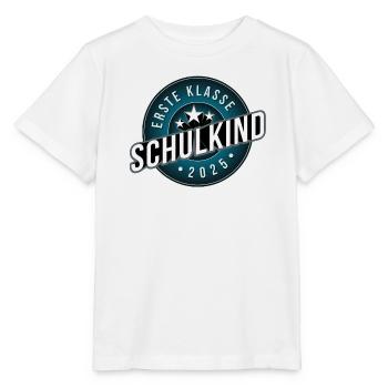 Einschulung schulkind blau 2025 Jungs erste Klasse - Stanley/Stella Kinder T-Shirt MINI CREATOR  - Weiß - Vorne - Maike (125cm)