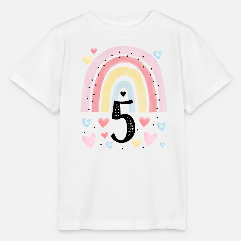 Geburtstag 5 Mädchen Regenbogen Fee Fünfter 5 - Stanley/Stella Kinder T-Shirt MINI CREATOR  - Weiß