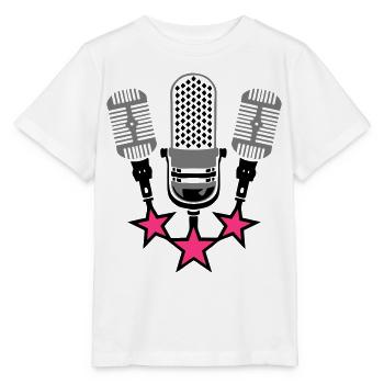 old microphone microphone 20063 - Stanley/Stella MINI CREATOR Kids’ T-Shirt - white - Front - Maike (125cm)