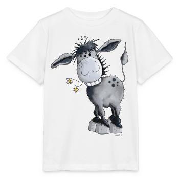 Knuffiger Esel - Stanley/Stella Kinder T-Shirt MINI CREATOR  - Weiß - Vorne - Maike (125cm)