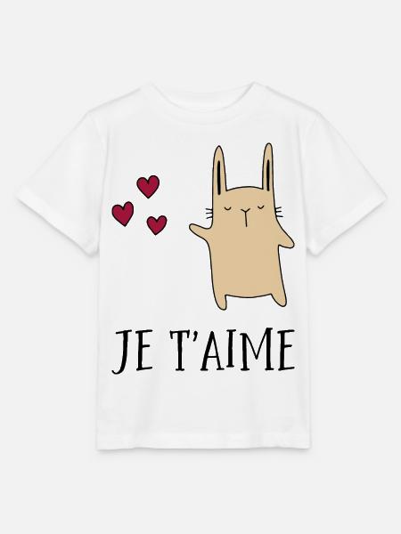 je t‘aime - Stanley/Stella Kinder T-Shirt MINI CREATOR  - Weiß