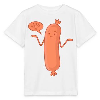 Wurst Bockwurst - Weil's wurscht is - Stanley/Stella Kinder T-Shirt MINI CREATOR  - Weiß - Vorne - Maike (125cm)