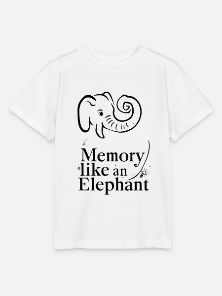 Memory Like an Elephant - Stanley/Stella Kinder T-Shirt MINI CREATOR - Weiß