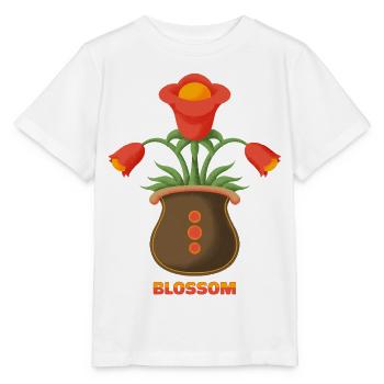 Pot de fleurs en fleurs – Splendeur florale vibrante - T-shirt bio MINI CREATOR Stanley/Stella Enfant - blanc - Devant - Maike (125cm)